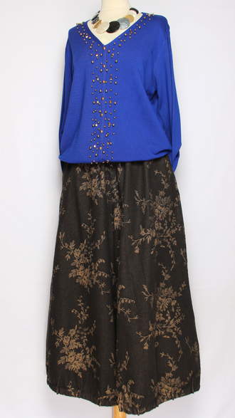 Джемпер-пуловер "Золотые клепки" персик, зеленый, синий р.46-52