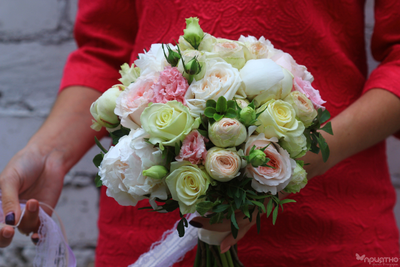 Букет невесты & Бутоньерка № 1325