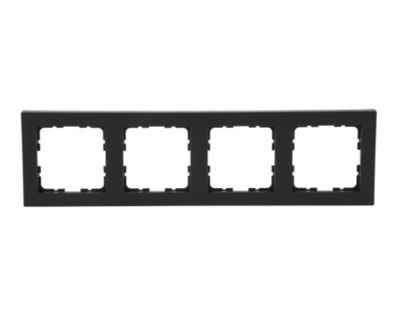 1L1004B Рамка четверная матовый черный