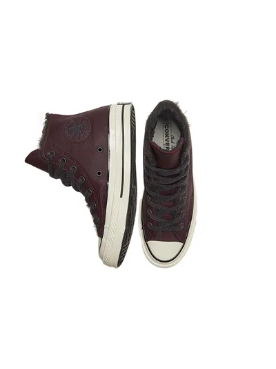 Кеды Converse Chuck 70 Cozy Club зимние с мехом бордовые