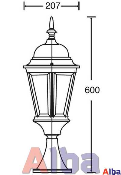 Astoria 404 2L черн Парковый светильник