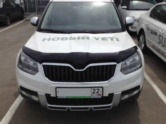 Дефлектор капота темный SKODA YETI 2013-2018