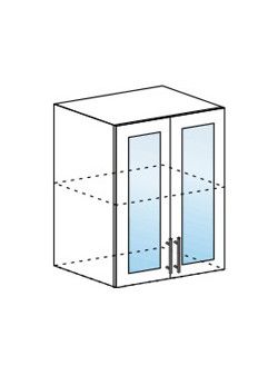 Шкаф верхний со стеклом 600