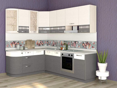 Кухонный гарнитур угловой Графит размер 173х242 см