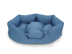 Л-01PS Лежанка овальная 49*37*15 голубая