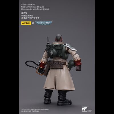 Командир Кадианской Гвардии (Warhammer 40k) - КОЛЛЕКЦИОННАЯ ФИГУРКА 1/18 Astra Militarum Cadian Command Squad Commander with Power Sword (JT7905) - JOYTOY