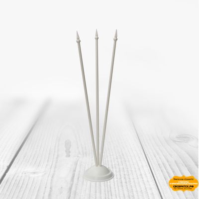 Флагшток настольный (3 штока) пластик белый