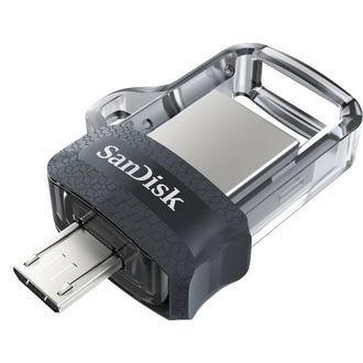 Флеш-память SanDisk Ultra Dual Drive, 128Gb, USB 3.0, miUSB, SDDD3-128G-G46
