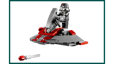 Спидер Воинов СИТХОВ «стреляет» Щелчковыми Ракетами (LEGO # 75001).