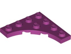 Plate, Modified 4 x 4 with 3 x 3 Curved Cutout, Magenta (35044 / 6267712)