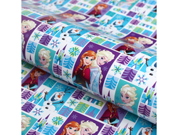 Бумага упаковочная 70х100см Холодное сердце