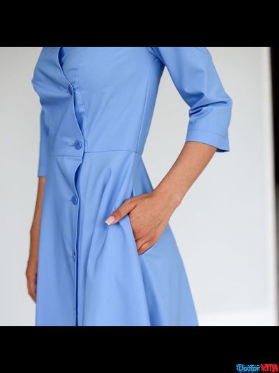 ПЛАТЬЕ DOCLIKE DL317 голубое