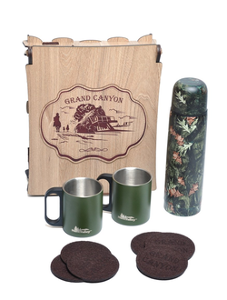 Набор "Гранд Каньон" (с термосом, двумя кружками и костерами из фетра) - арт.3187