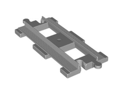 Duplo, Train Track Straight (short), Light Bluish Gray (6377 / 6207494)