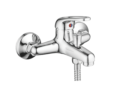 Смеситель для ванны и душа однорычажный, Силумин, Хром, Accoona A6060