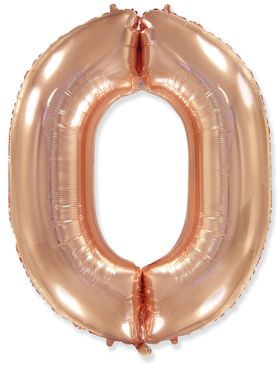Фольгированная цифра - Розовое золото