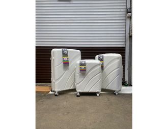 Комплект из 3х чемоданов Impreza Sea Полипропилен S,M,L Белый