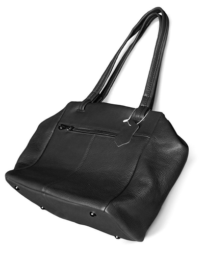 (АРТИКУЛ: 10007/8) СУМКА ЖЕНСКАЯ СРЕДНЕГО РАЗМЕРА, НАТУРАЛЬНАЯ КОЖА, ЧЕРНАЯ, СПЕРЕДИ  КАРМАН, РУЧКИ ЧЕРЕЗ ПЛЕЧО