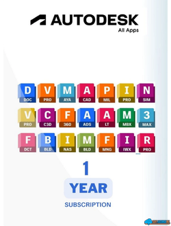 Подписка Autodesk All Apps Single-user Annual Subscription ( подписка для 1 пользователя на 1 год )