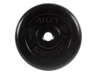 Диск обрезиненный Barbell Atlet, d=31мм, вес 5 кг