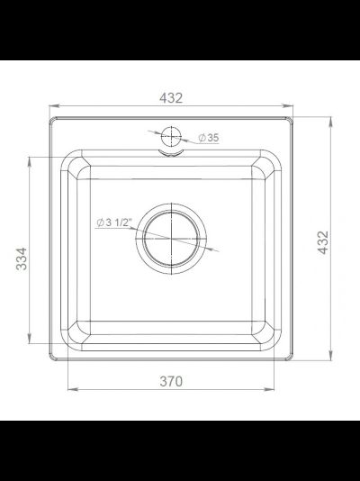 Мойка композитная GRANFEST SMART GF-SM 430 (432*432) бежевый белый песочный