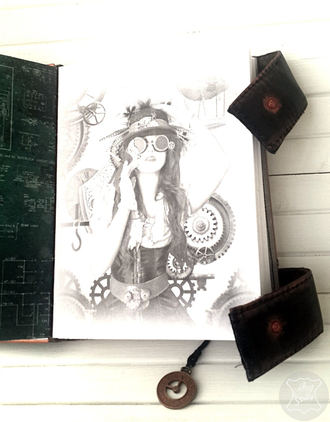 #авторский #блокнот #ручнаяработа #стимпанк #steampunk #подарок #кожаный #ежедневник #дизайнерский