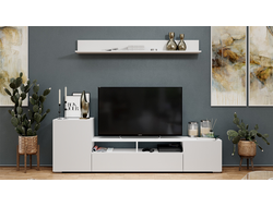 Гостиная Сильвия Тип 2 Белый Ясень/Белый матовый