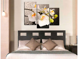 Модульная картина "Солнечный взгляд орхидеи"