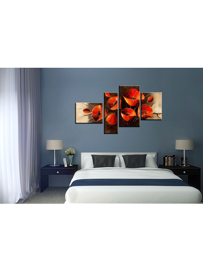 Модульная картина "Маковое счастье"