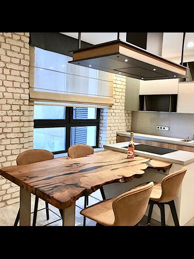 столешница из слэба карагача сложной формы