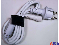 Блок питания универсальный 2А, белый, 220В для подключения гирлянд с постоянным свечением, либо флэш