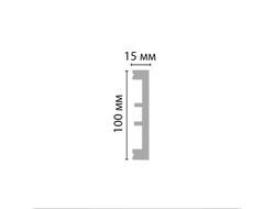 Молдинг гладкий DECOMASTER D163 ДМ белый (100*15*2900мм)