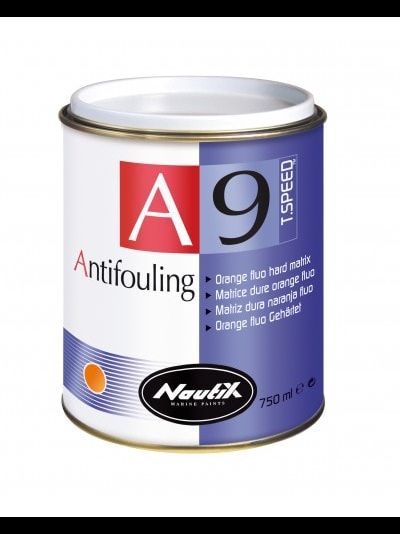 Необрастающая краска «NAUTIX А9 T.SPEED FLUO» однокомпонентная ФЛУОРЕСЦЕНТНАЯ для киля и передних кромок 0.75л.