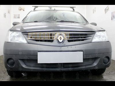 Защита радиатора Renault Logan 2004-2009 black низ