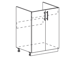 ШНМ 600 Шкаф нижний для мойки 2-дверный