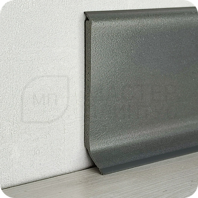 Напольный плинтус из Вспененного ПВХ HSL Dollken высота 80мм, длина 2,5м, толщина 5мм. темно-серый