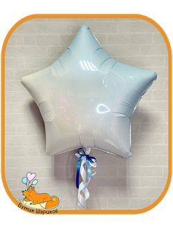 Большой шар звезда с надписью на заказ