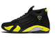 Nike Air Jordan 14 Thunder Black Yellow (Черные с желтым)