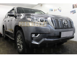 Защита радиатора Toyota Land Cruiser Prado 150 2017- black низ PREMIUM