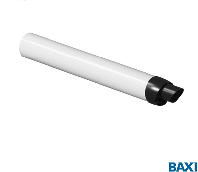 Коаксиальная труба полипропиленовая с наконечником, диам. 80/125 мм, длина 1000 мм