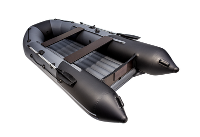 Моторная лодка Таймень NX 3600 НДНД PRO БРОНИРОВАННАЯ графит/черный сзади слева