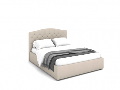 Двуспальная полутороспальная мягкая кровать Марго Ривалли (Rivalli), в съемных чехлах, на металлических ножках, фанера-брус, PREMIUM