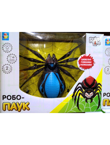 Игрушка интерактивный Робо-паук черно-синий 1Toy Т16715