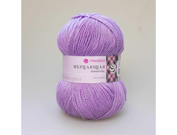 Пряжа Мерцающая Пехорка Состав: 96% акрил высокообъёмный, Метанит-4% Вес и длина нити:100 г 430 м. цвет   Розовая сирень