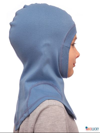 Шапка-шлем 23301-02 95%хлопок 5%лайкра, серо-голубой 48-50