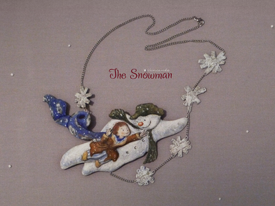 "The Snowman by Raymond Briggs". Волшебное зимнее колье в винтажном стиле