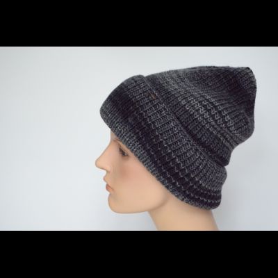 Черная вязаная шапка с отворотом Vizio Италия 110 CRY фото