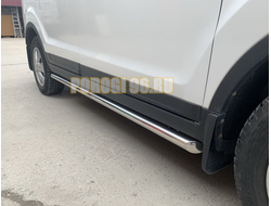 Защита штатного порога труба d53 для Lifan Myway (2017-..)