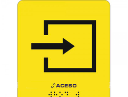 СП-09 Пиктограмма с дублированием информации по системе Брайля. Вход в помещение, полноцвет, ПВХ