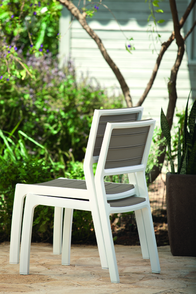 Стул Гармония белый-серый